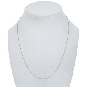 Estate Italy Sterling Silver 925 0.8mm Box Chain Necklace 18"